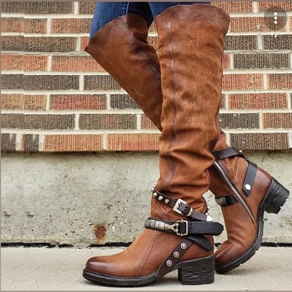 Free People x A.S.98 over the knee Boots in brown size 6